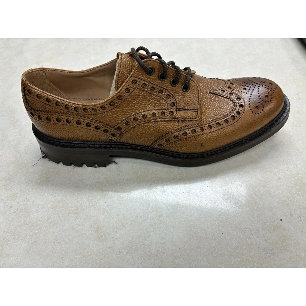 Joseph Cheaney Avon Grain Leather Brogue Men 11UK 45EU Almond Wingtip Derby Shoe